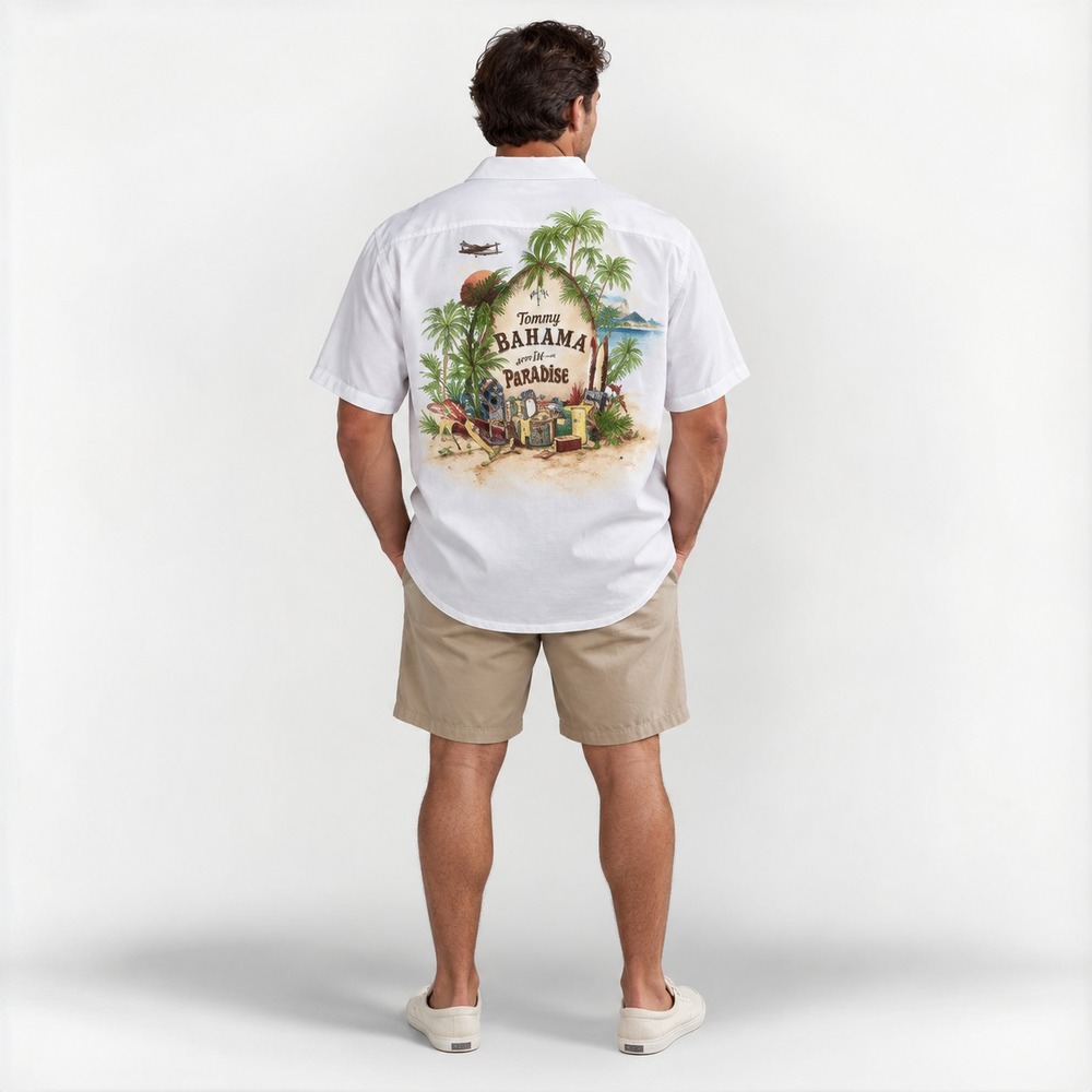 New vintage Tommy Bahama 100% Rayon  Tourist in Paradise Rayon Camp Shirt  2XL
